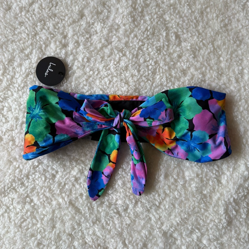 Floral Bandeau Bikini Top